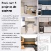 pack 5 projetos de cozinha lista de materiais + planos de corte de marcenaria