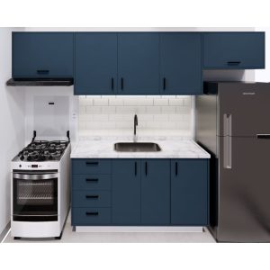 cozinha planejada azul
