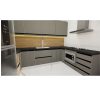cozinha escura em u
