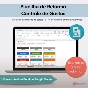 planilha de reforma controle de gastos