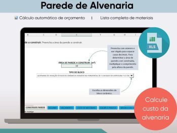 planilha de orçamento de alvenaria